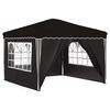 vidaXL Carpa Plegable para Fiestas Negro 288 x 288 x 245 cm