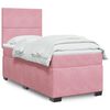 vidaXL Cama box spring con colch&oacute;n terciopelo rosa 90x200 cm