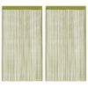 vidaXL Cortinas de flecos 2 piezas 100x250 cm verde