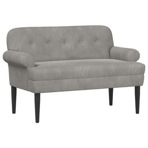vidaXL Sof&aacute; amoroso con botones acolchados Gris Claro 120 x 66 x 78 cm