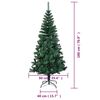 vidaXL &Aacute;rbol de Navidad artificial puntas iridiscentes PVC verde 180cm