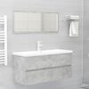 vidaXL Juego de muebles de ba&ntilde;o madera de ingenier&iacute;a gris hormig&oacute;n