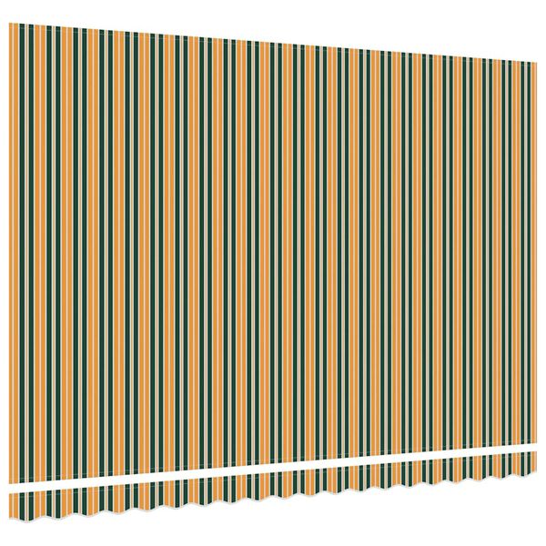 vidaXL Tela de Repuesto para Toldos Verde y amarillo 430 x 345 cm