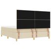 vidaXL Cama tipo Box Spring con colch&oacute;n Crema 180 x 200 cm tela