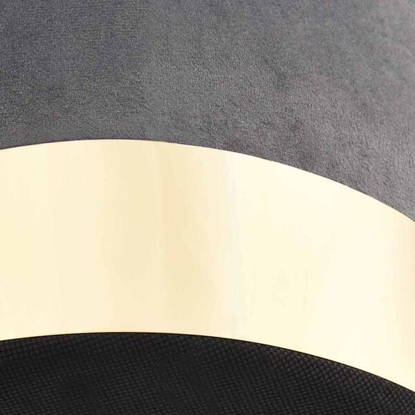 vidaXL Taburete de terciopelo 28 x 36 cm gris oscuro y dorado