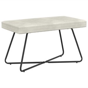 vidaXL Banco Crema 80 x 40 x 45 cm Terciopelo