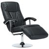 vidaXL Sill&oacute;n para la TV de cuero sint&eacute;tico negro
