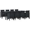 vidaXL Conjunto de Comedor de Jard&iacute;n 9 uds. Antracita Polipropileno