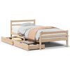vidaXL Estructura de cama sin colch&oacute;n madera maciza de pino 90x200 cm