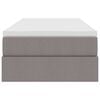 vidaXL Cama con almacenamiento y colch&oacute;n Taup&eacute; 90 x 200 cm Poli&eacute;ster