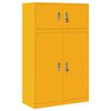 vidaXL Armario de almacenamiento 2 uds. Amarillo Mostaza