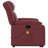 vidaXL Sill&oacute;n de masaje elevable el&eacute;ctrico cuero artificial rojo tinto