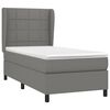 vidaXL Cama box spring con colch&oacute;n tela gris oscuro 80x200 cm