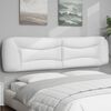 vidaXL Cabecero de cama acolchado Hvar cuero sint&eacute;tico blanco 200 cm