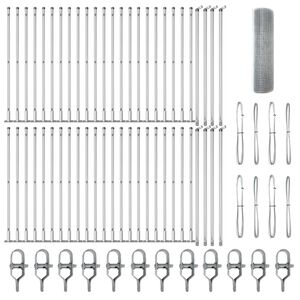 vidaXL Poste de Valla Plateado