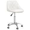 vidaXL Silla de oficina giratoria de cuero sint&eacute;tico blanco