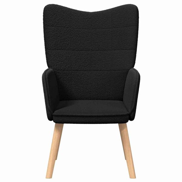 vidaXL sill&oacute;n Negro 62 x 67 x 95,5 cm Tela Sherpa