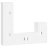 vidaXL Set de muebles para TV 4 piezas madera contrachapada blanco