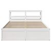 vidaXL Estructura de cama con cabecero madera pino blanco 140x190 cm