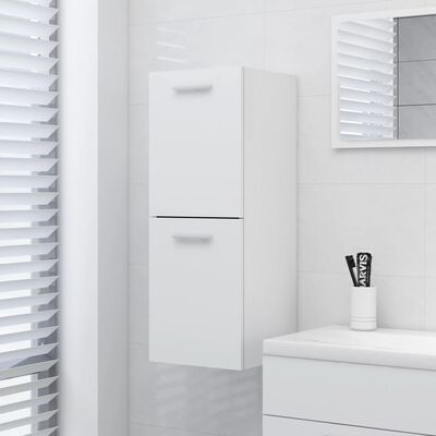 vidaXL Armario de baño madera contrachapada blanco 30x30x80 cm
