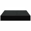 vidaXL Estante flotante de pared 4 uds MDF negro brillo 23x23,5x3,8cm
