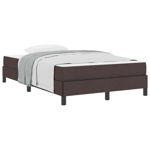 vidaXL Cama tipo Box Spring Marr&oacute;n Oscuro 120 x 190 cm tela