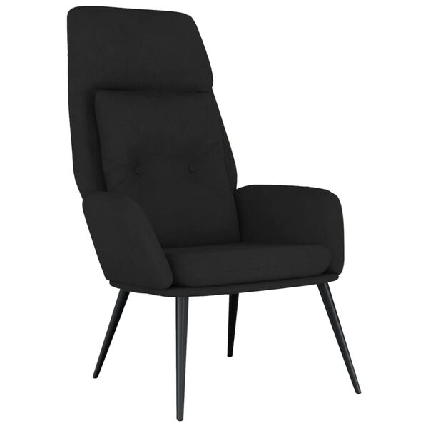 vidaXL Sillón de relax de cuero sintético de ante negro