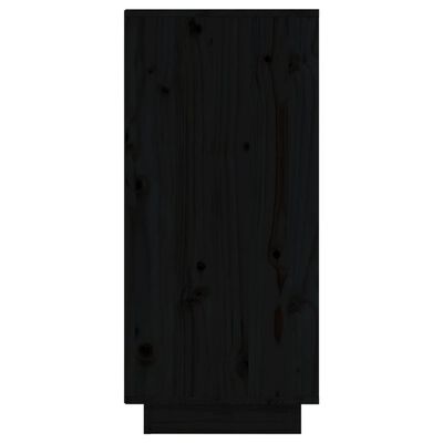 vidaXL Aparador 2 uds madera maciza de pino negro 31,5x34x75 cm