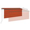 vidaXL Toldo retráctil automático con persiana naranja y marrón 3x2,5m