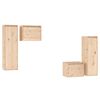 vidaXL Muebles para TV 4 piezas madera maciza de pino
