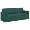 vidaXL Sof&aacute; 2 pcs Verde oscuro 198 x 78 x 80 cm tela