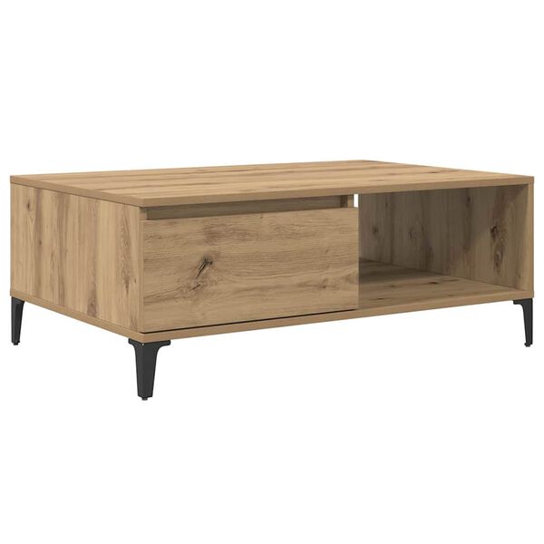 vidaXL Mesa de Café Roble artisan 90 x 60 x 35 cm Madera contrachapada