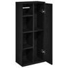 vidaXL Mueble de baño con portarrollos negro 39x22x90 cm