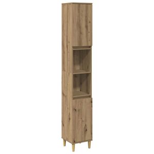 vidaXL Armario de ba&ntilde;o madera contrachapada roble artisan 30x30x190 cm