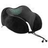 vidaXL Almohada de viaje para el cuello Negro Espuma Viscoel&aacute;stica