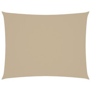 vidaXL Toldo de vela rectangular tela Oxford beige 2,5x3,5 m