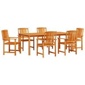 vidaXL Conjunto de Comedor de Jard&iacute;n 7 pcs Marr&oacute;n