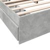vidaXL Cama con cajones madera ingenier&iacute;a gris hormig&oacute;n 200x200 cm
