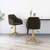 vidaXL Sillas de comedor giratorias 2 unidades terciopelo gris oscuro