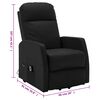 vidaXL Sillón elevable cuero sintético negro