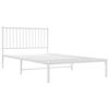 vidaXL Estructura cama sin colch&oacute;n con cabecero metal blanco 107x203cm