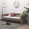 vidaXL Sof&aacute; cama con colch&oacute;n USB de tela gris taupe 90x200 cm