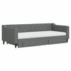 vidaXL Sof&aacute; cama nido con cajones tela gris oscuro 90x200 cm