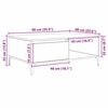vidaXL Mesa de Café Roble artisan 90 x 60 x 35 cm Madera contrachapada