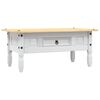 vidaXL Mesa de centro Corona Range pino mexicano blanco 100x55x44 cm
