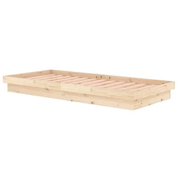 vidaXL Estructura de cama de madera maciza 90x200 cm