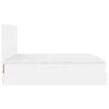 vidaXL Estructura cama otomana colchón cuero sintético blanco