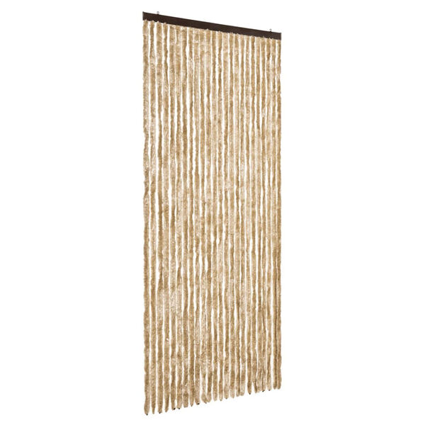 vidaXL Cortina mosquitera de chenilla beige 100x220 cm