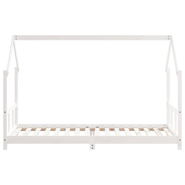 vidaXL Estructura de cama para ni&ntilde;os madera de pino blanco 90x200 cm