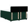 vidaXL Cama box spring con colch&oacute;n terciopelo verde oscuro 160x200 cm